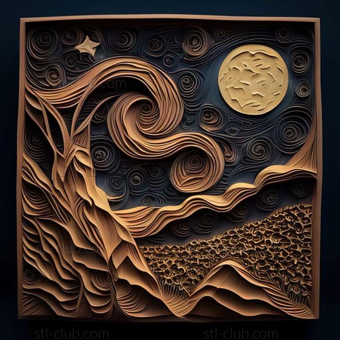 3D model starry night (STL)